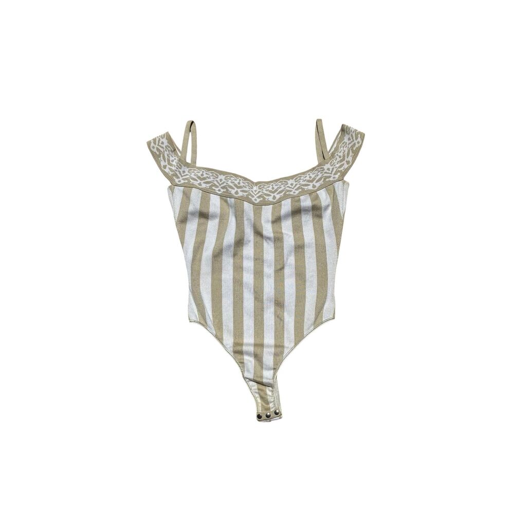 SS 1992 Alaïa striped off the shoulder body suit size large